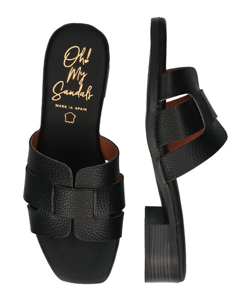 INTER-CHAUSSURES / インター ショシュール サンダル | 【Oh my Sandals】ローヒールレザーミュールサンダル | 詳細7
