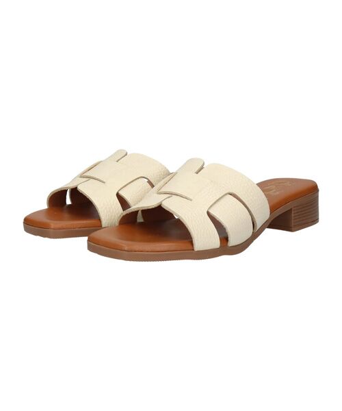 INTER-CHAUSSURES / インター ショシュール サンダル | 【Oh my Sandals】ローヒールレザーミュールサンダル | 詳細10