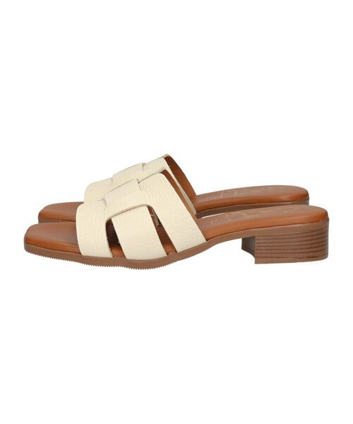 INTER-CHAUSSURES / インター ショシュール サンダル | 【Oh my Sandals】ローヒールレザーミュールサンダル | 詳細11