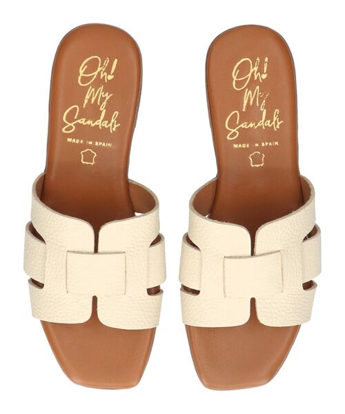 INTER-CHAUSSURES / インター ショシュール サンダル | 【Oh my Sandals】ローヒールレザーミュールサンダル | 詳細14