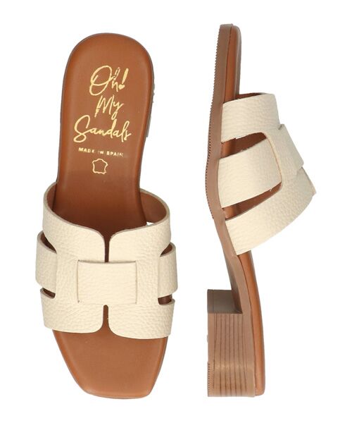 INTER-CHAUSSURES / インター ショシュール サンダル | 【Oh my Sandals】ローヒールレザーミュールサンダル | 詳細16