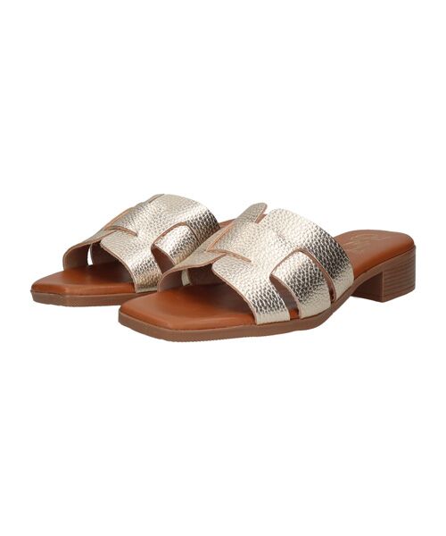 INTER-CHAUSSURES / インター ショシュール サンダル | 【Oh my Sandals】ローヒールレザーミュールサンダル | 詳細19