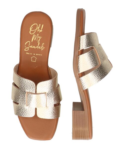 INTER-CHAUSSURES / インター ショシュール サンダル | 【Oh my Sandals】ローヒールレザーミュールサンダル | 詳細25