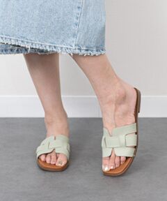 INTER-CHAUSSURES / インター ショシュール サンダル | 【Oh my Sandals】ステッチフラットミュールサンダル