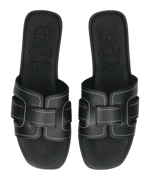 INTER-CHAUSSURES / インター ショシュール サンダル | 【Oh my Sandals】ステッチフラットミュールサンダル | 詳細5