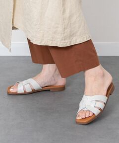 INTER-CHAUSSURES / インター ショシュール サンダル | 【Oh my Sandals】フラットレザーミュールサンダル