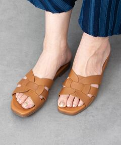 INTER-CHAUSSURES / インター ショシュール サンダル | 【Oh my Sandals】フラットレザーミュールサンダル
