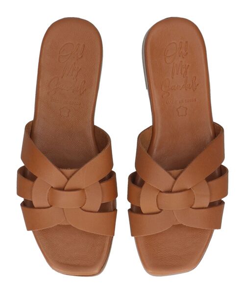 INTER-CHAUSSURES / インター ショシュール サンダル | 【Oh my Sandals】フラットレザーミュールサンダル | 詳細14