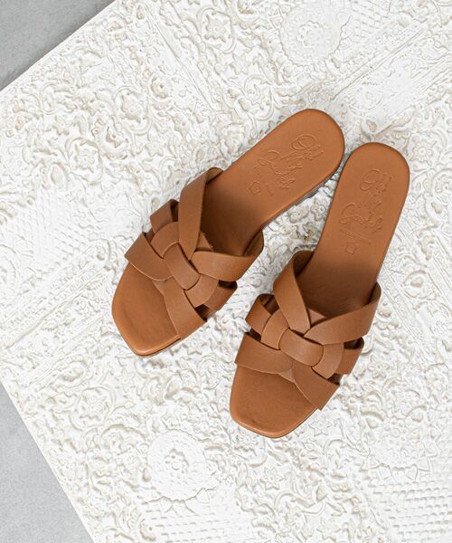 INTER-CHAUSSURES / インター ショシュール サンダル | 【Oh my Sandals】フラットレザーミュールサンダル | 詳細18