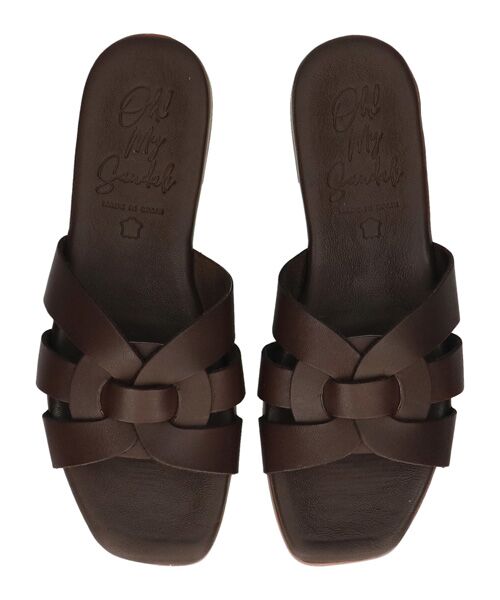 INTER-CHAUSSURES / インター ショシュール サンダル | 【Oh my Sandals】フラットレザーミュールサンダル | 詳細23