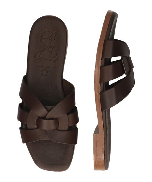 INTER-CHAUSSURES / インター ショシュール サンダル | 【Oh my Sandals】フラットレザーミュールサンダル | 詳細25