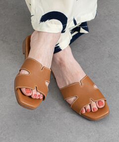 INTER-CHAUSSURES / インター ショシュール サンダル | 【Oh my Sandals】スクエアトウフラットミュールサンダル