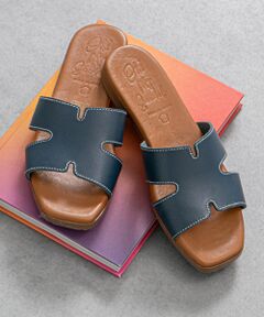 INTER-CHAUSSURES / インター ショシュール サンダル | 【Oh my Sandals】スクエアトウフラットミュールサンダル