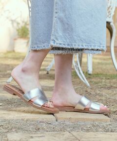 INTER-CHAUSSURES / インター ショシュール サンダル | 【Oh my Sandals】スクエアトウフラットミュールサンダル