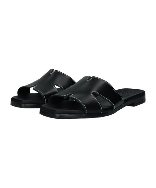 INTER-CHAUSSURES / インター ショシュール サンダル | 【Oh my Sandals】スクエアトウフラットミュールサンダル | 詳細1