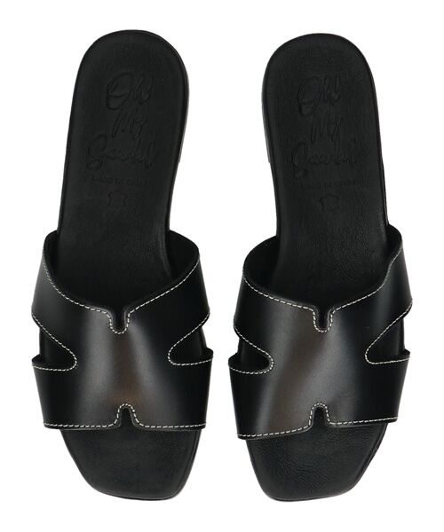 INTER-CHAUSSURES / インター ショシュール サンダル | 【Oh my Sandals】スクエアトウフラットミュールサンダル | 詳細5