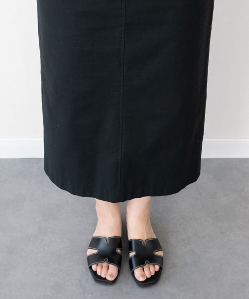 INTER-CHAUSSURES / インター ショシュール サンダル | 【Oh my Sandals】スクエアトウフラットミュールサンダル | 詳細8