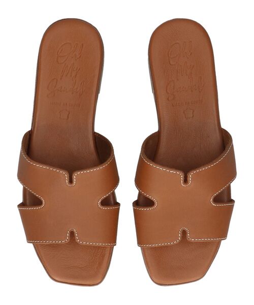 INTER-CHAUSSURES / インター ショシュール サンダル | 【Oh my Sandals】スクエアトウフラットミュールサンダル | 詳細18
