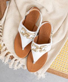 INTER-CHAUSSURES / インター ショシュール サンダル | 【Oh my Sandals】ラウンドトウオーナメントトングサンダル