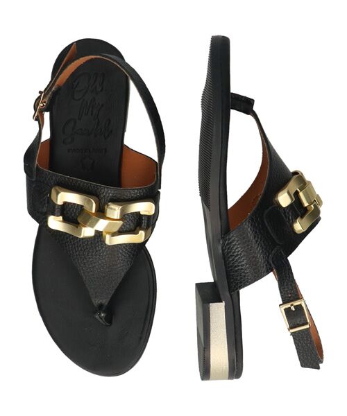 INTER-CHAUSSURES / インター ショシュール サンダル | 【Oh my Sandals】ラウンドトウオーナメントトングサンダル | 詳細7