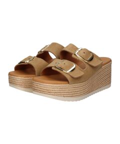 INTER-CHAUSSURES / インター ショシュール サンダル | 【Oh my Sandals】ダブルバックル厚底ウエッジサンダル