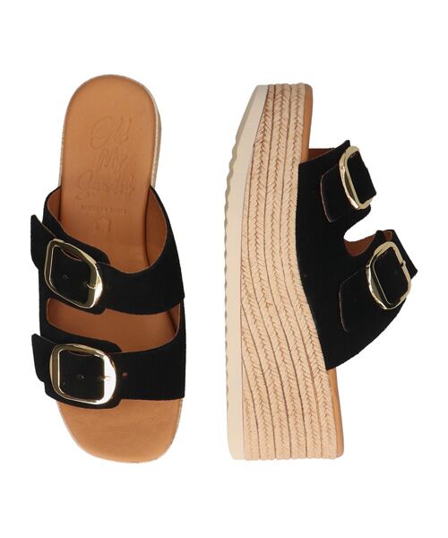INTER-CHAUSSURES / インター ショシュール サンダル | 【Oh my Sandals】ダブルバックル厚底ウエッジサンダル | 詳細6