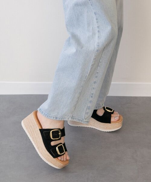 INTER-CHAUSSURES / インター ショシュール サンダル | 【Oh my Sandals】ダブルバックル厚底ウエッジサンダル | 詳細8