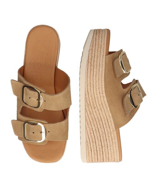 INTER-CHAUSSURES / インター ショシュール サンダル | 【Oh my Sandals】ダブルバックル厚底ウエッジサンダル | 詳細12
