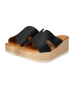 INTER-CHAUSSURES / インター ショシュール サンダル | 【Oh my Sandals】厚底ウエッジレザーサンダル