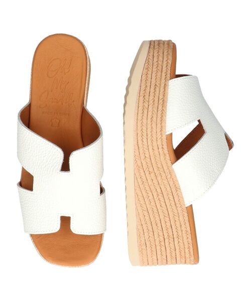 INTER-CHAUSSURES / インター ショシュール サンダル | 【Oh my Sandals】厚底ウエッジレザーサンダル | 詳細7