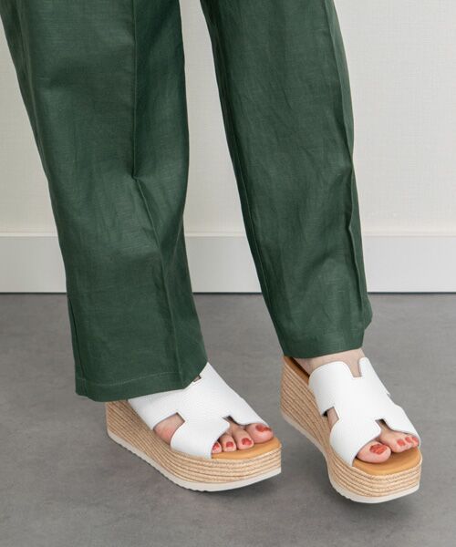 INTER-CHAUSSURES / インター ショシュール サンダル | 【Oh my Sandals】厚底ウエッジレザーサンダル | 詳細8