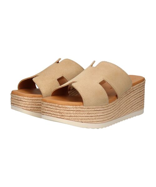 INTER-CHAUSSURES / インター ショシュール サンダル | 【Oh my Sandals】厚底ウエッジレザーサンダル | 詳細10