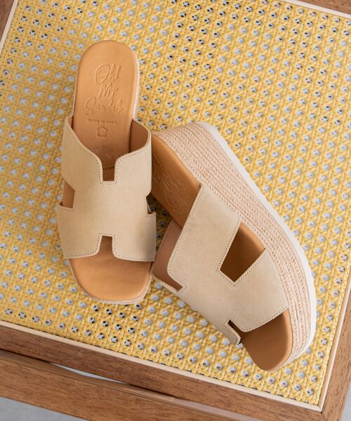 INTER-CHAUSSURES / インター ショシュール サンダル | 【Oh my Sandals】厚底ウエッジレザーサンダル | 詳細18