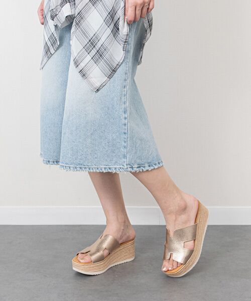 INTER-CHAUSSURES / インター ショシュール サンダル | 【Oh my Sandals】厚底ウエッジレザーサンダル | 詳細26