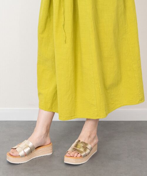 INTER-CHAUSSURES / インター ショシュール サンダル | 【Oh my Sandals】厚底レザースライドサンダル | 詳細26