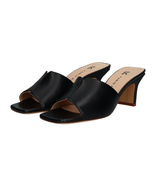 INTER-CHAUSSURES / インター ショシュール サンダル | 【FABIO RUSCONI】スクエアトウセンターシームミュール | 詳細1