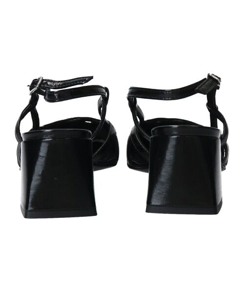 INTER-CHAUSSURES / インター ショシュール パンプス | 【INTER-CHAUSSURES】スクエアトウチャンキーヒールバックバンド | 詳細4