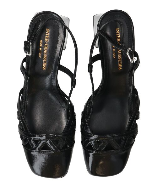 INTER-CHAUSSURES / インター ショシュール パンプス | 【INTER-CHAUSSURES】スクエアトウチャンキーヒールバックバンド | 詳細5