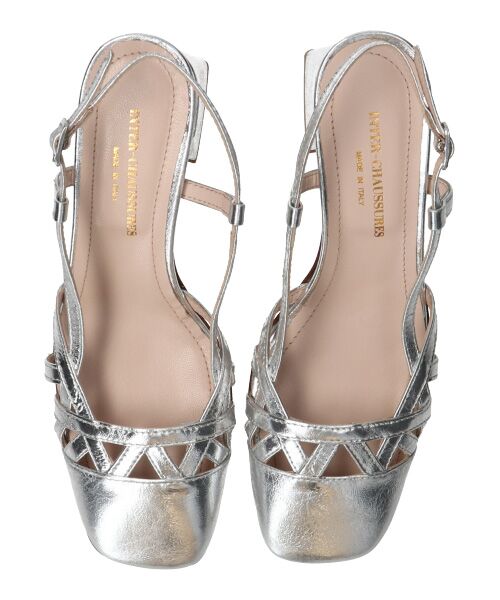 INTER-CHAUSSURES / インター ショシュール パンプス | 【INTER-CHAUSSURES】スクエアトウチャンキーヒールバックバンド | 詳細14