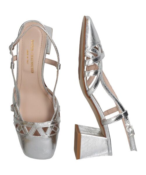 INTER-CHAUSSURES / インター ショシュール パンプス | 【INTER-CHAUSSURES】スクエアトウチャンキーヒールバックバンド | 詳細16