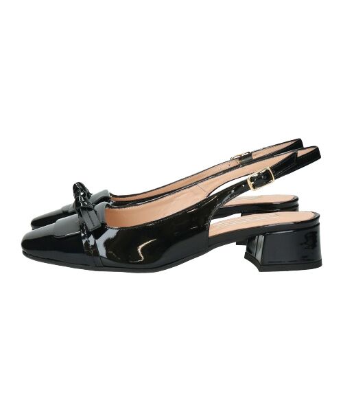 INTER-CHAUSSURES / インター ショシュール パンプス | 【INTER-CHAUSSURES】スクエアトウチャンキーヒールバックバンド | 詳細2