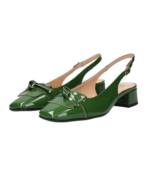 INTER-CHAUSSURES / インター ショシュール パンプス | 【INTER-CHAUSSURES】スクエアトウチャンキーヒールバックバンド | 詳細16