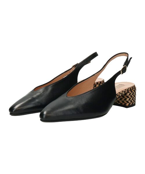 INTER-CHAUSSURES / インター ショシュール パンプス | 【INTER-CHAUSSURES】ポインテッドトウVカットバックバンド | 詳細1