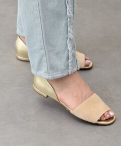 INTER-CHAUSSURES / インター ショシュール パンプス | 【INTER-CHAUSSURES】異素材コンビオープントウパンプス