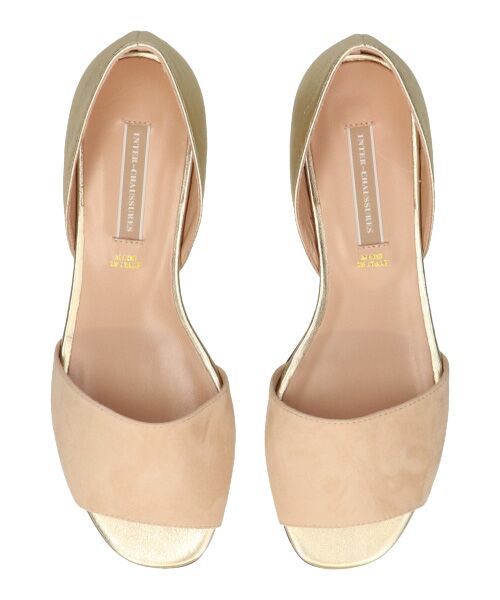 INTER-CHAUSSURES / インター ショシュール パンプス | 【INTER-CHAUSSURES】異素材コンビオープントウパンプス | 詳細5