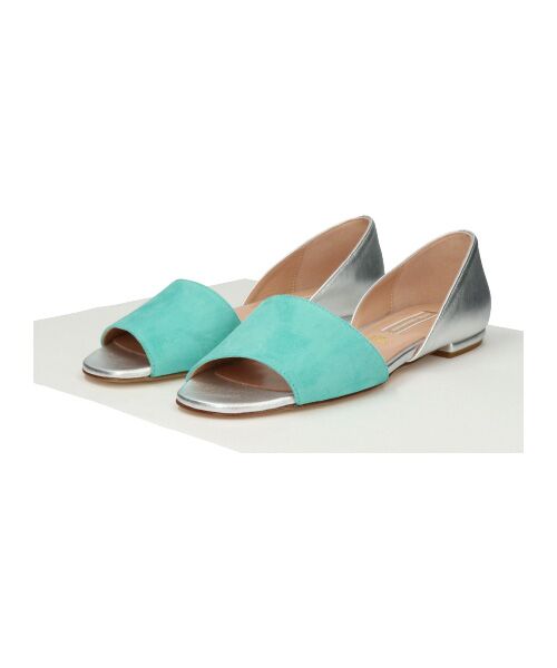 INTER-CHAUSSURES / インター ショシュール パンプス | 【INTER-CHAUSSURES】異素材コンビオープントウパンプス | 詳細10