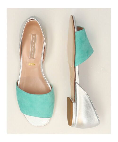 INTER-CHAUSSURES / インター ショシュール パンプス | 【INTER-CHAUSSURES】異素材コンビオープントウパンプス | 詳細16