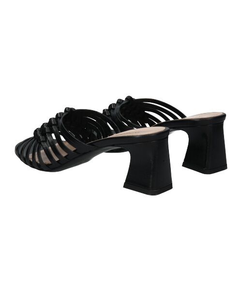 INTER-CHAUSSURES / インター ショシュール サンダル | 【INTER-CHAUSSURES】ラウンドトウフレアヒールノットサンダル | 詳細3