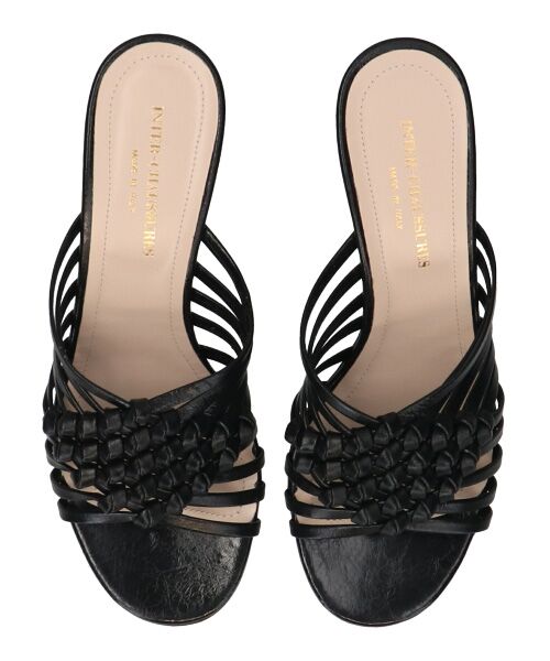 INTER-CHAUSSURES / インター ショシュール サンダル | 【INTER-CHAUSSURES】ラウンドトウフレアヒールノットサンダル | 詳細5