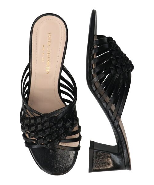 INTER-CHAUSSURES / インター ショシュール サンダル | 【INTER-CHAUSSURES】ラウンドトウフレアヒールノットサンダル | 詳細7